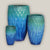 9990P37 - Aqua/Blue Tall Ceramic Seagrass Planter