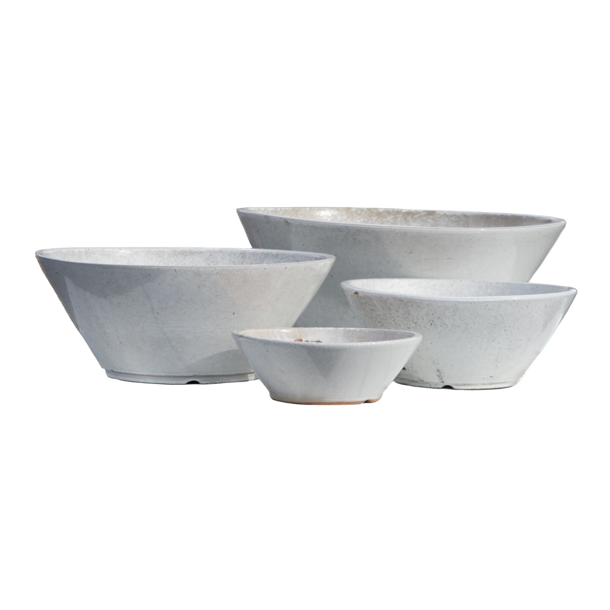 White Low Wide Planter
