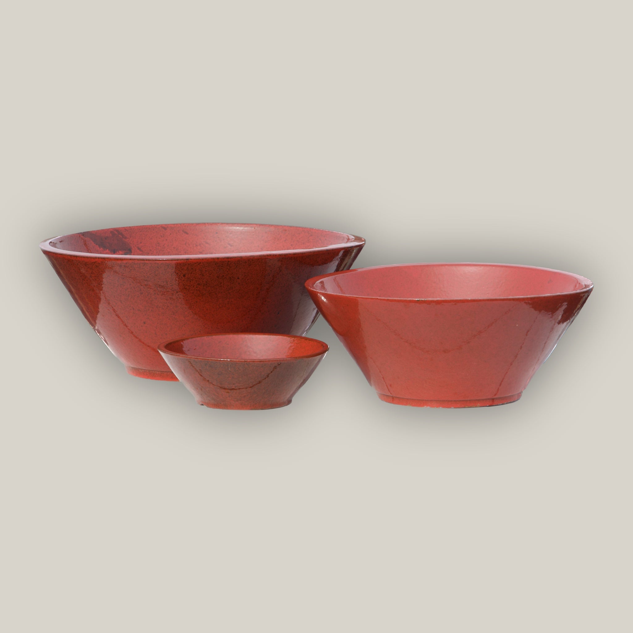 372L6FS - Tropical Red Low Wide Planter-FREE SHIPPING