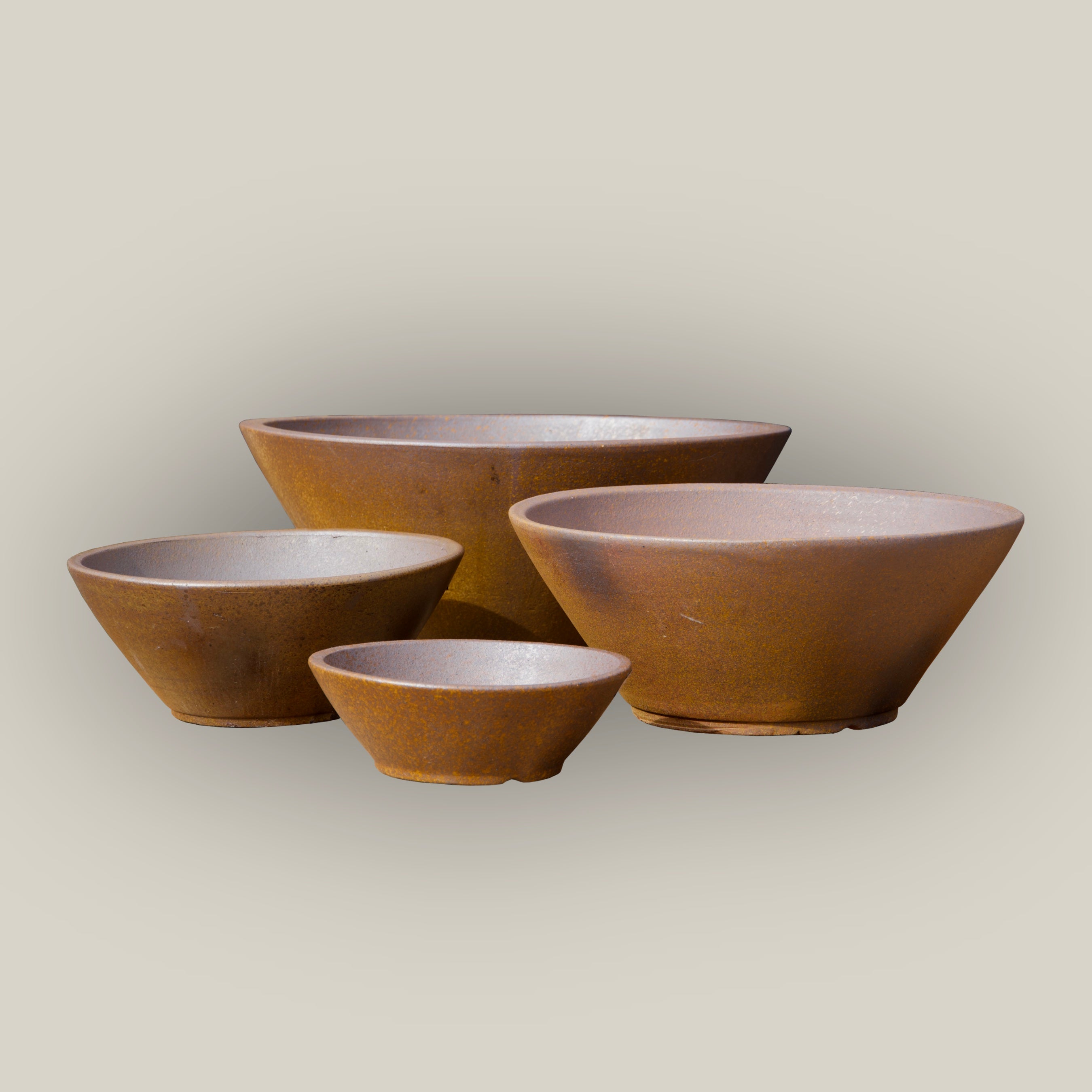 372L99FS - Iron Finish Low Wide Planter-FREE SHIPPING