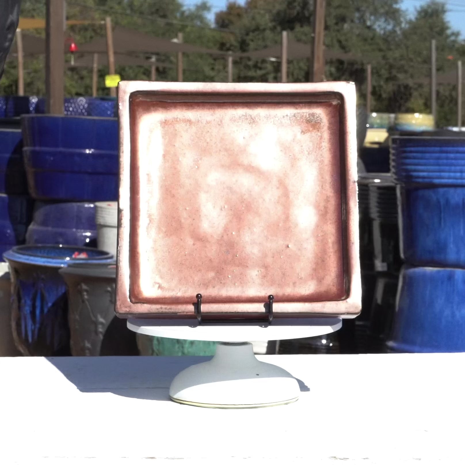 3127L9FS - Square | Oxide Ceramic Plant Saucer | High Fired Ecofriendly Clay - Sizes 8"-15"