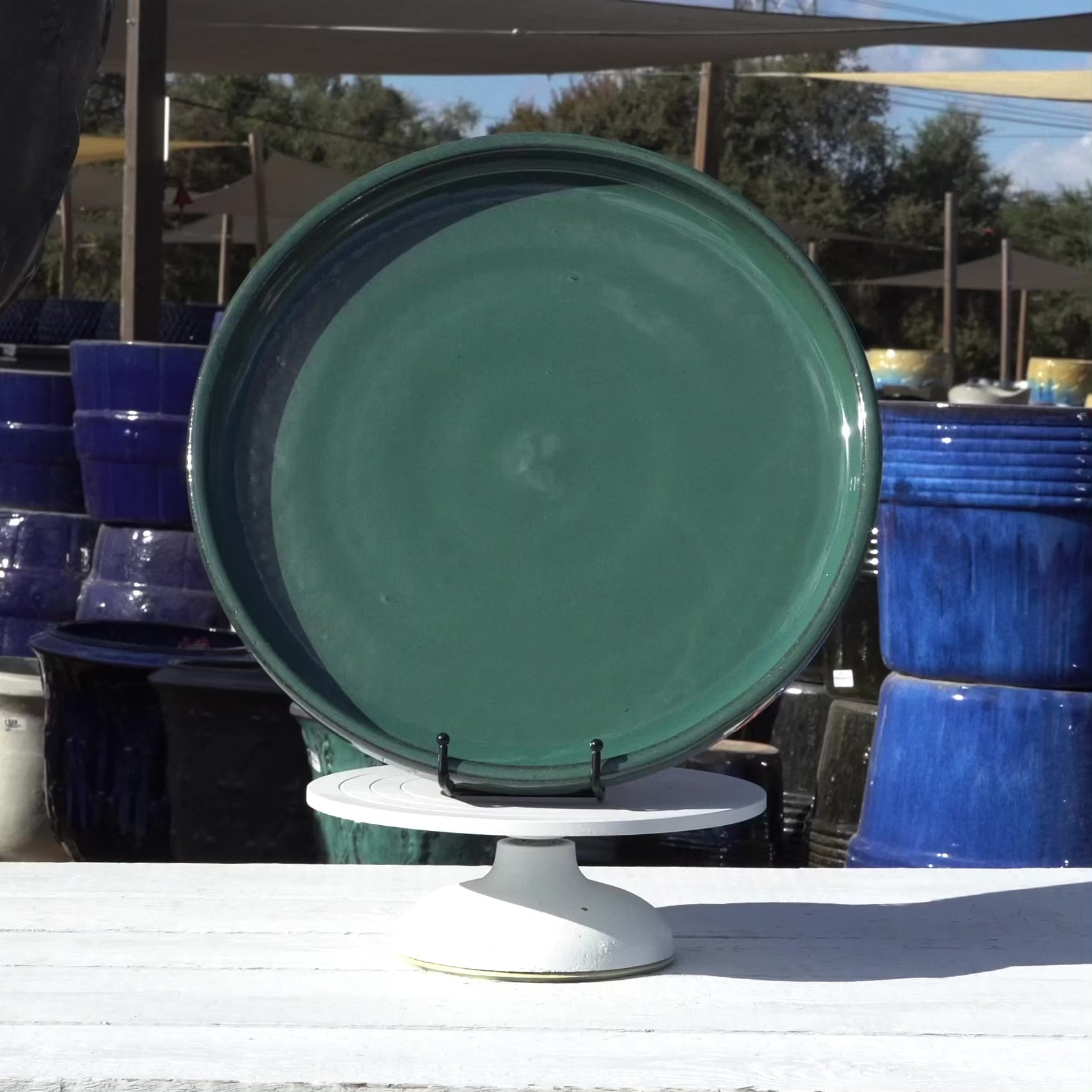 3125L5 - Round | Jade - Ceramic Clay Pot Saucers (8"-19.5")