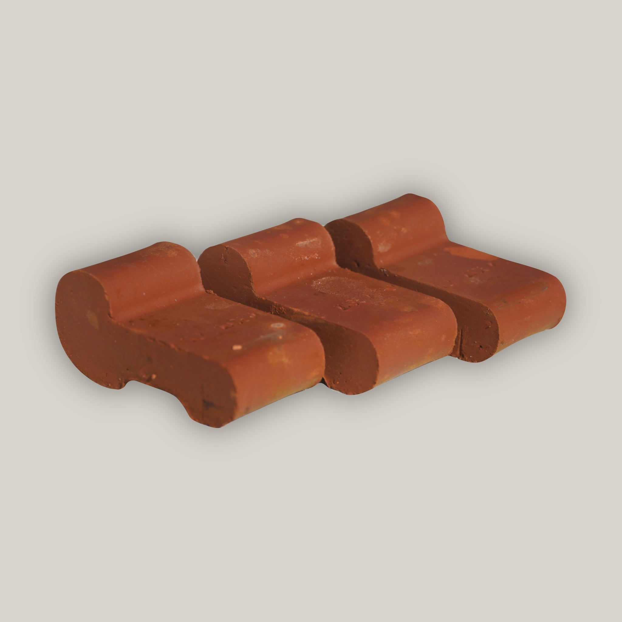Set of 3 terracotta pot feet for planter elevation