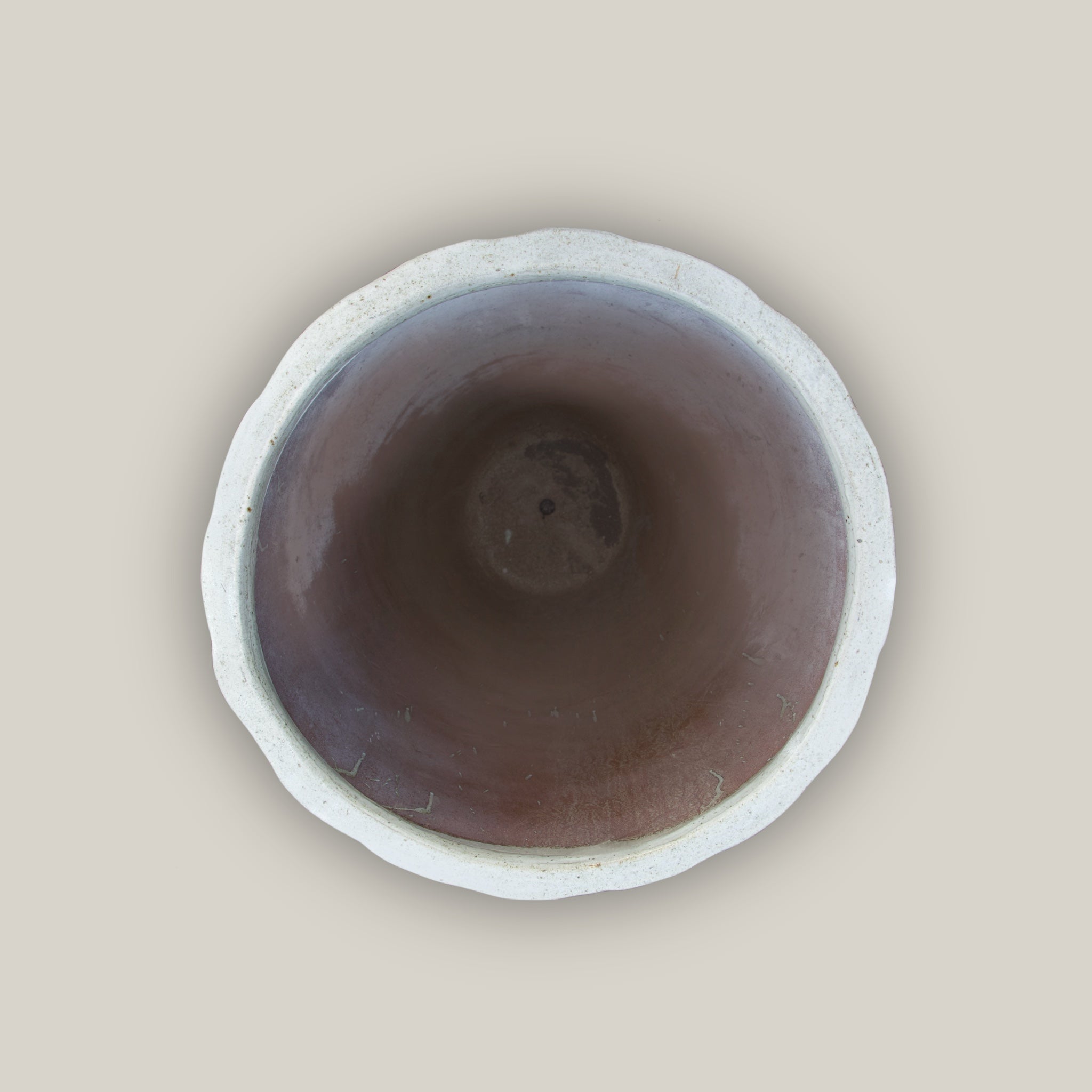 9990C16 - White Tall Ceramic Seagrass Planter