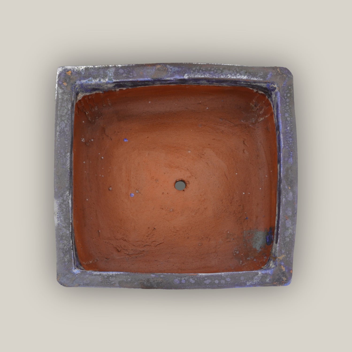9788C40 - Seafoam Blue Low Square Ceramic Planter