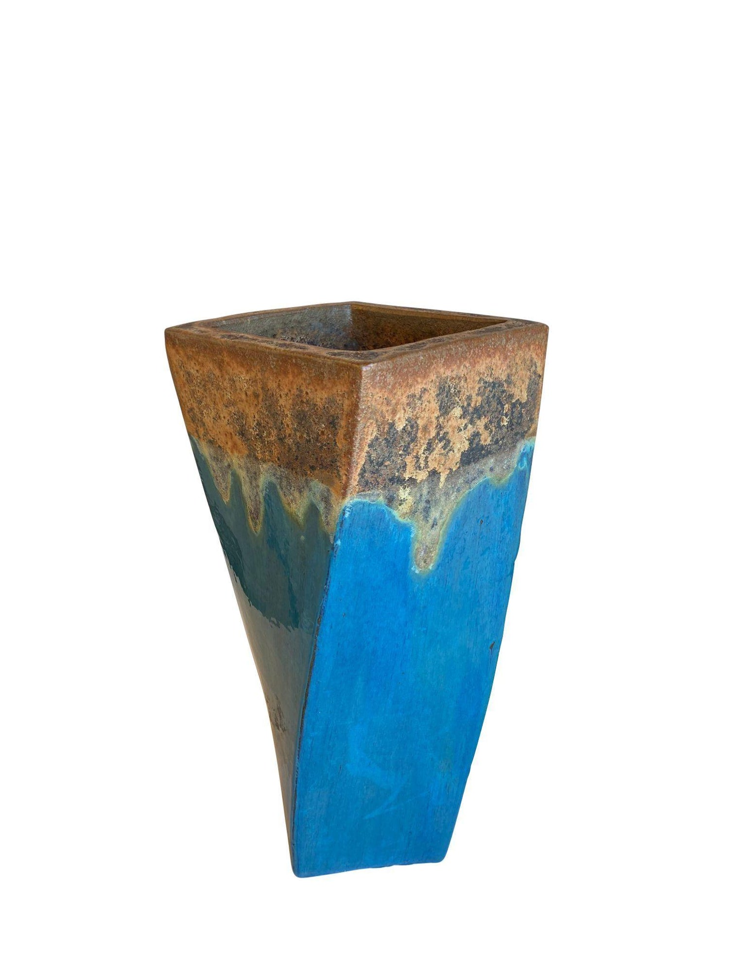 8101S43 - Angkor Marble/Green Ceramic Bent Pot