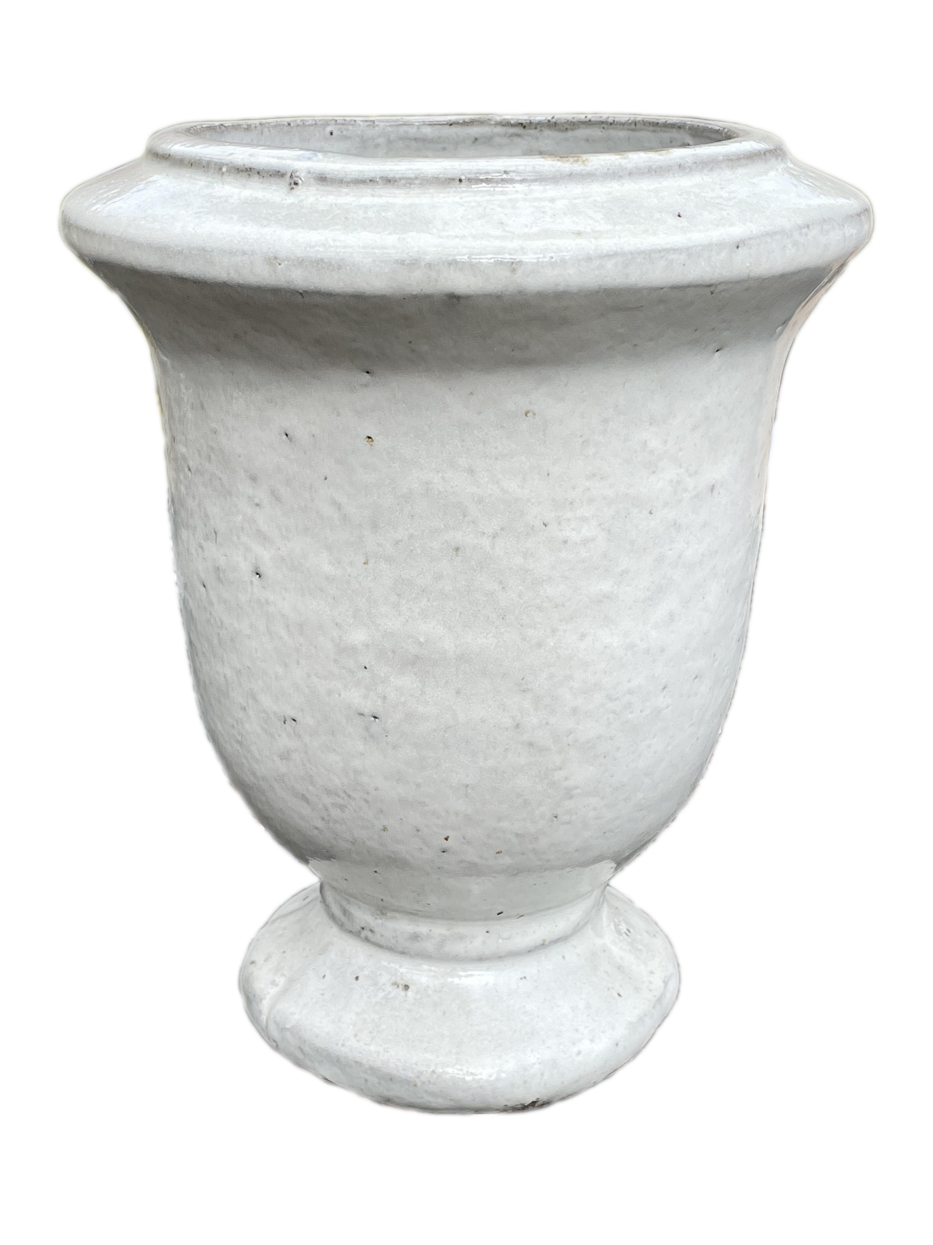 Elegant white urn planter for indoor or outdoor use