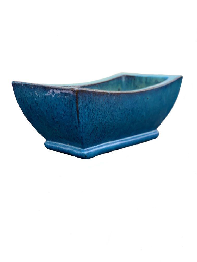 rectangular ceramic pots for plants Marble Green Ceramic Rectangular Planter