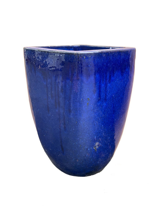 Cobalt Blue Rounded-Edge Ceramic Square Pot | Ten Thousand Pots