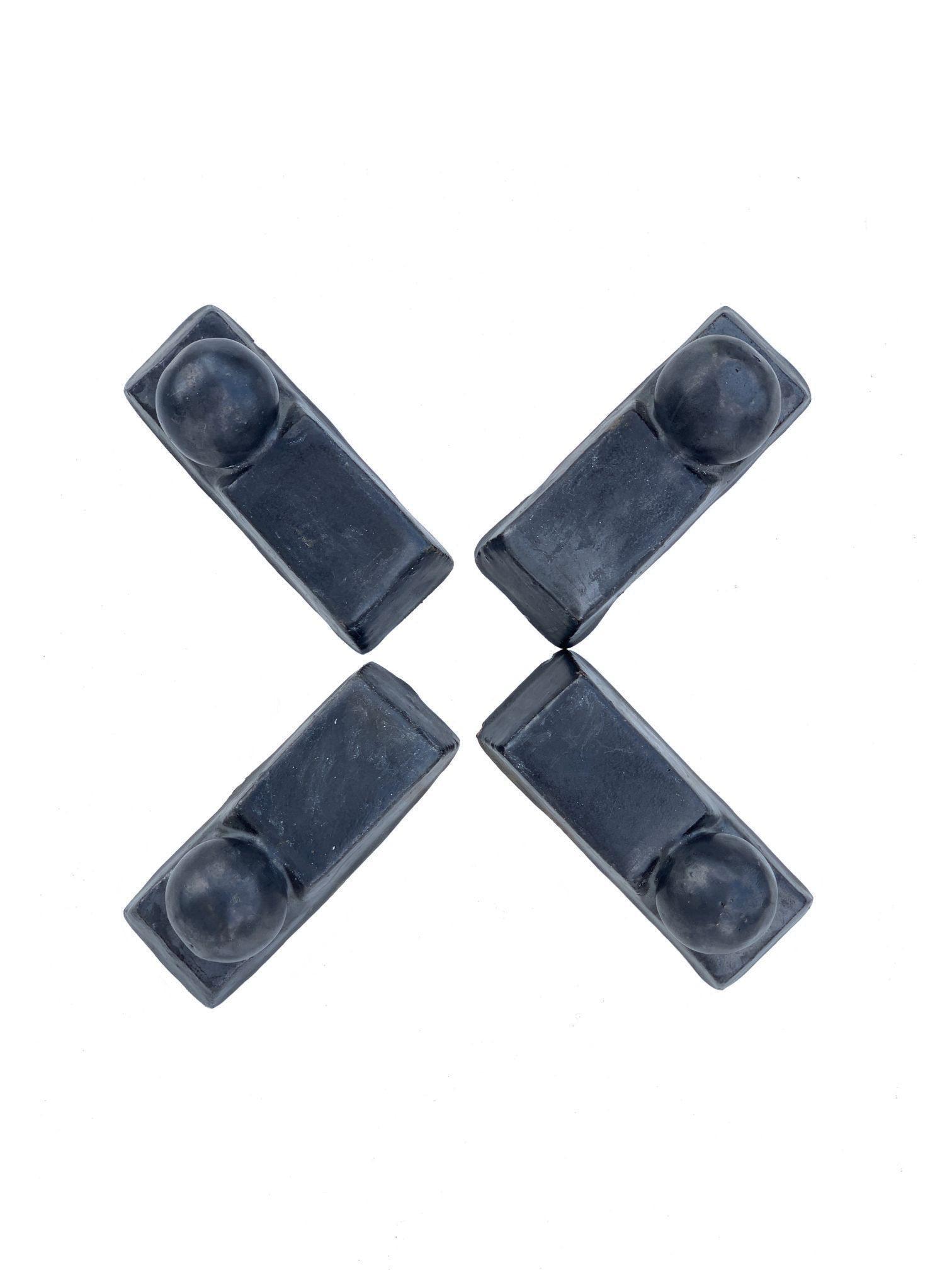 Matte Black Ceramic Pot Feet | Ten Thousand Pots