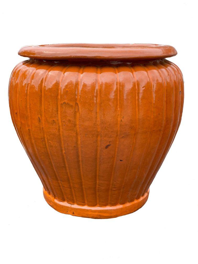 orange outdoor plant pots Spice Pumpkin Ceramic Pot