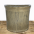 Cream semi circle planter with ribbed texture