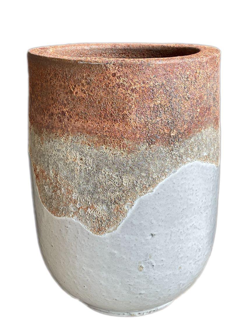 handmade pottery plant pots Angkor/White Handmade Ceramic Flower Pot