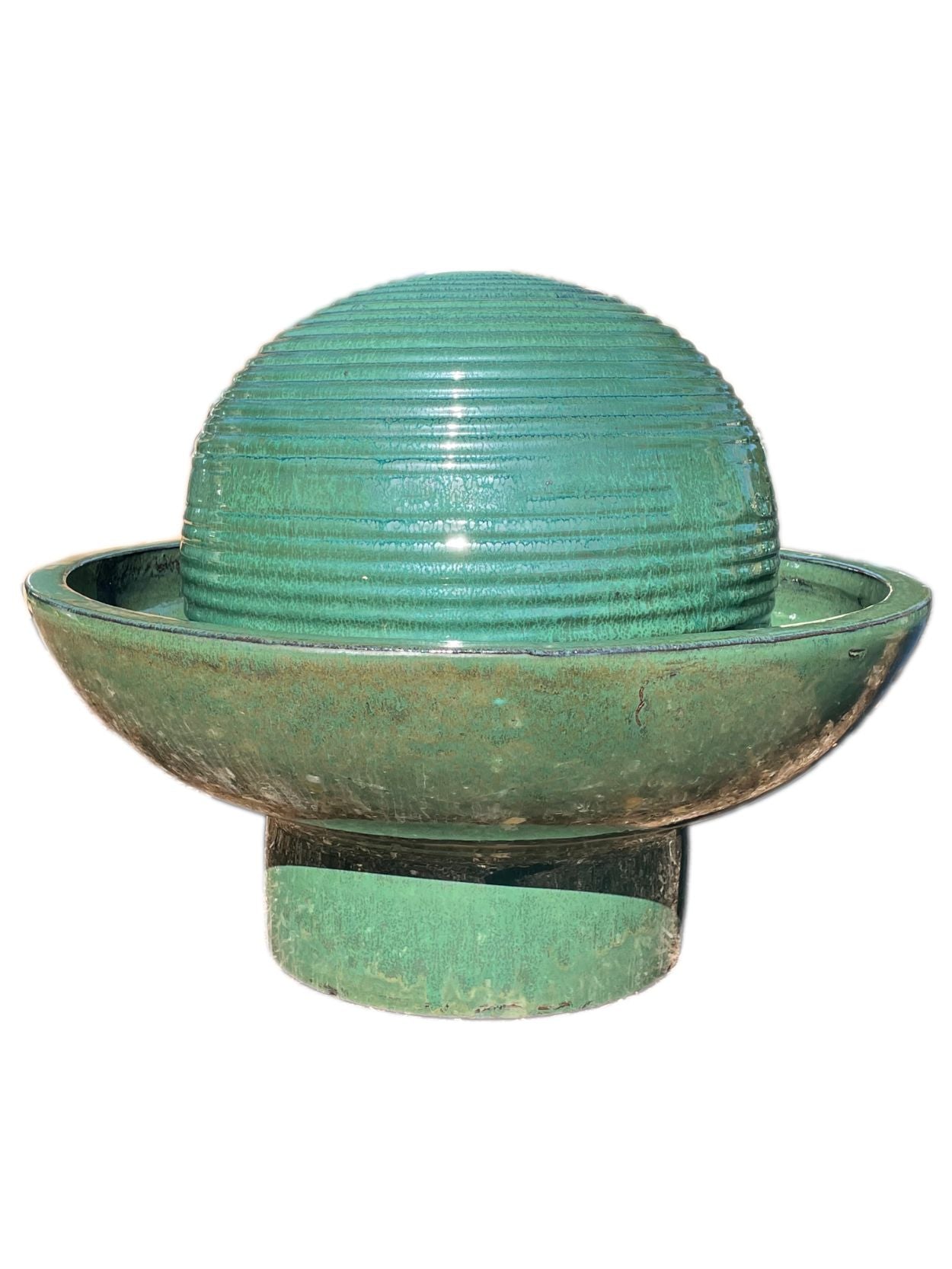 Jade Ceramic Sphere Fountain | Ten Thousand Pots