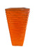 Pumpkin Spice Ceramic Ripple Square Planter | Ten Thousand Pots