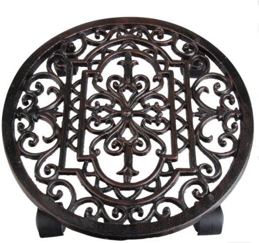 Round Cast Iron Plant Trolley | Ten Thousand Pots