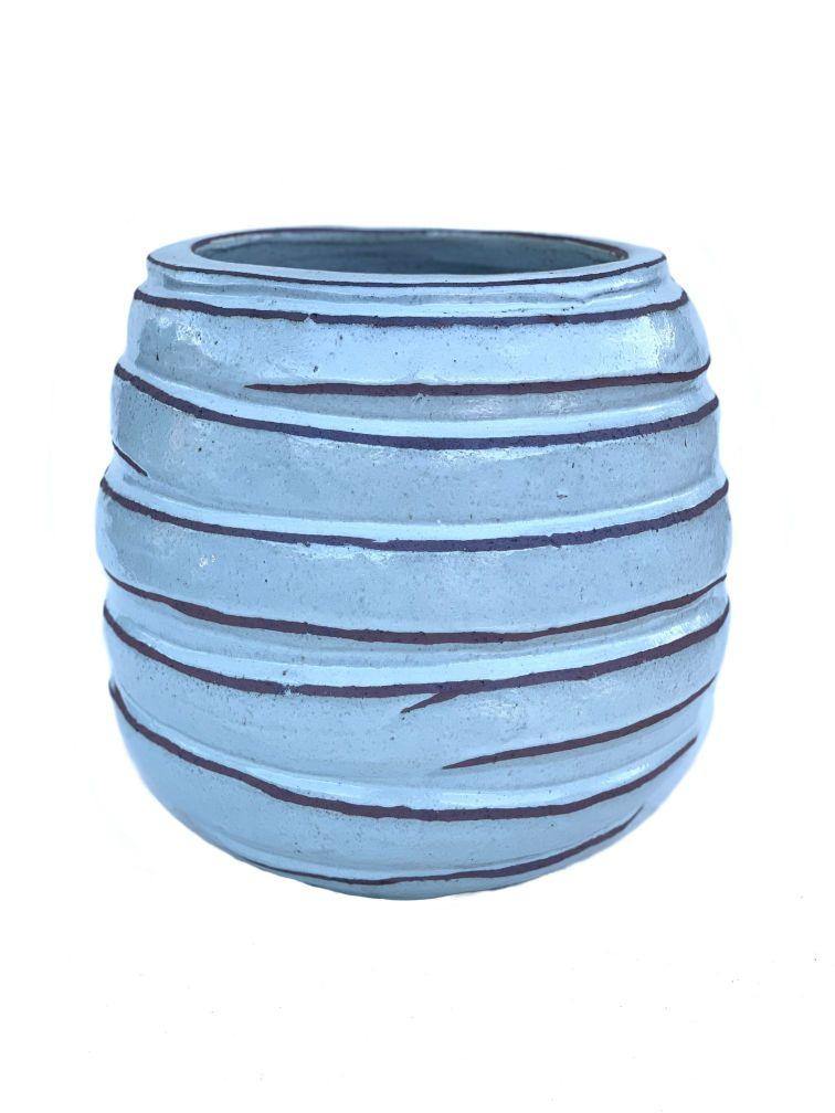 Antique White Striped Honey Dipper Planter