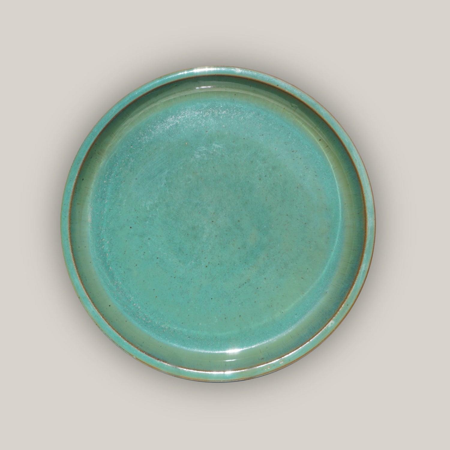 6135H1FS - Round | Turquoise Ceramic Plant Saucer | High Fired Ecofriendly Clay - Sizes 8"-24"