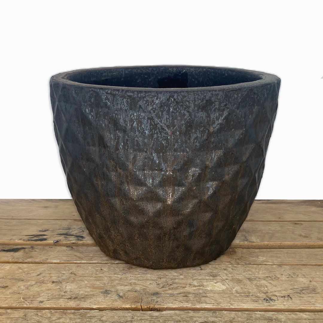 Copper Gold Ceramic Waffle Planter