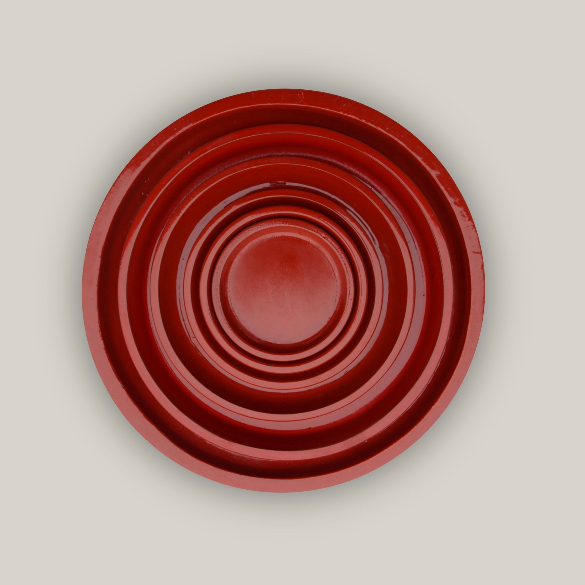 Chili red large ceramic saucer for round plant pots in different sizes