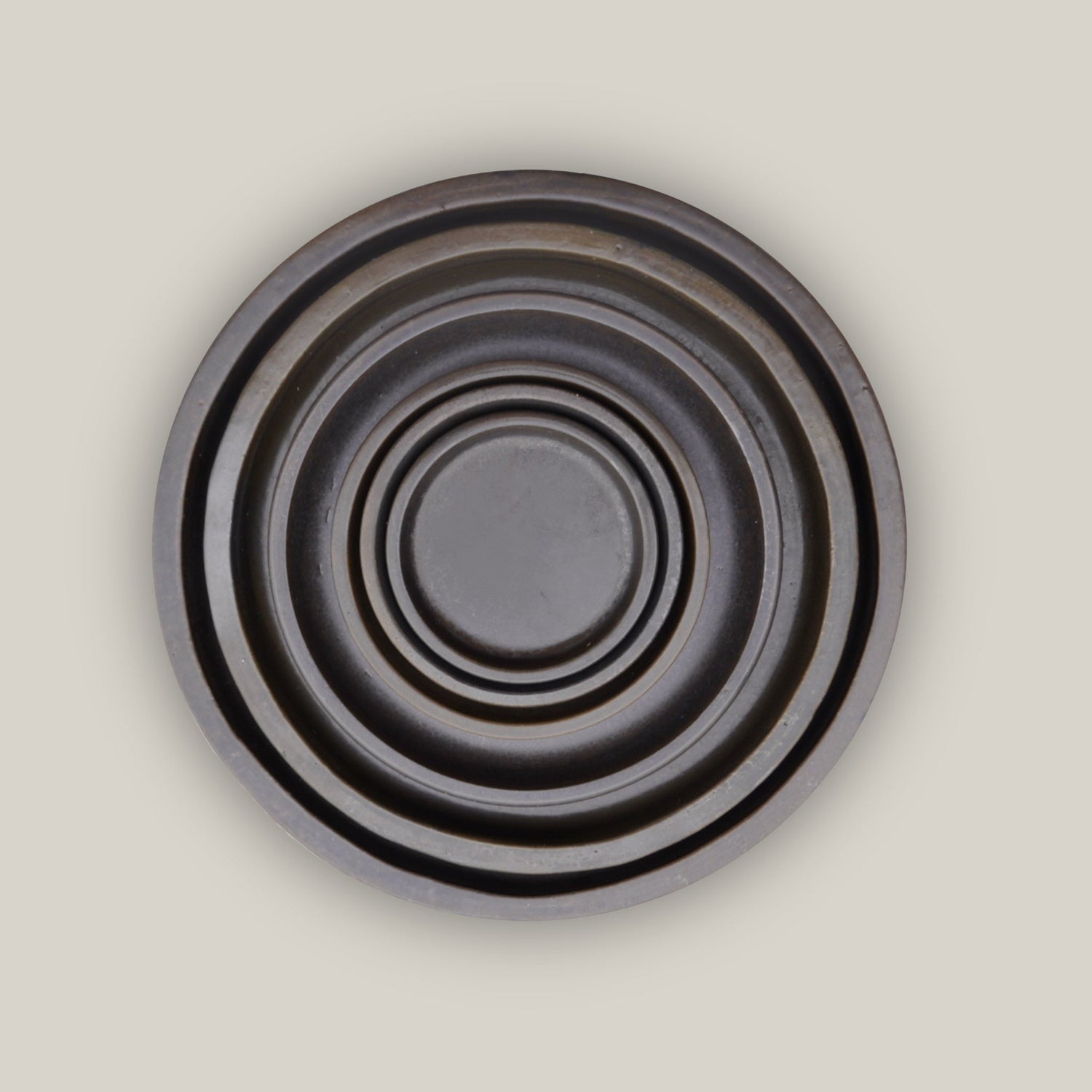 6135H33FS - Round | Matte Black Ceramic Plant Saucer | High Fired Ecofriendly Clay - Sizes 8"-24"