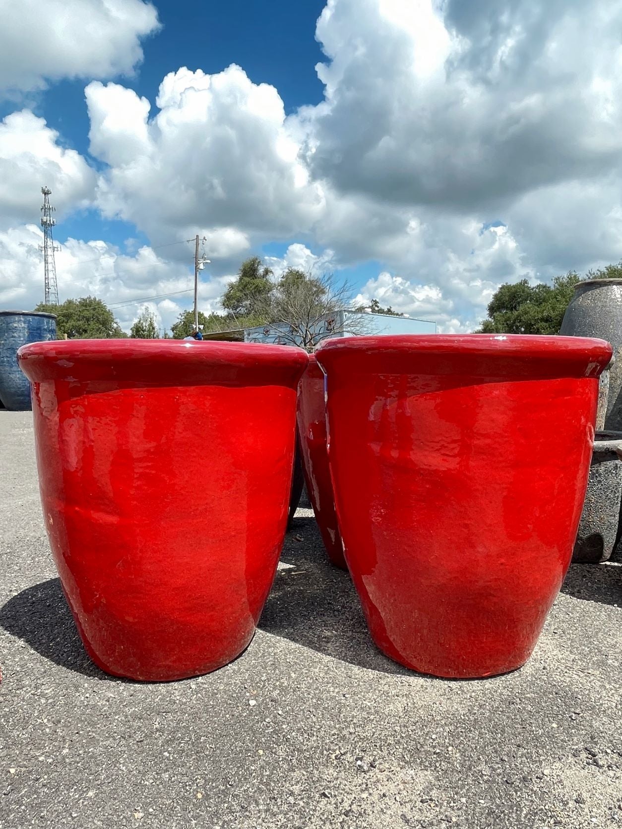 Red Planters That Brighten up Your Home