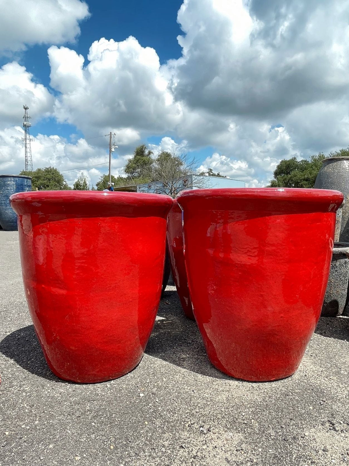 Red Planters That Brighten up Your Home