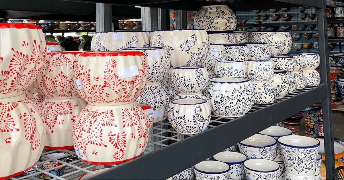 Ceramic pots arranged as thoughtful New Year gifts