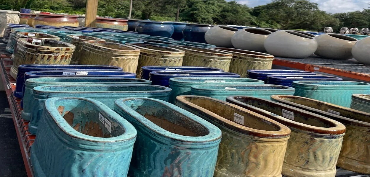 Terracotta clay pot displayed outdoor