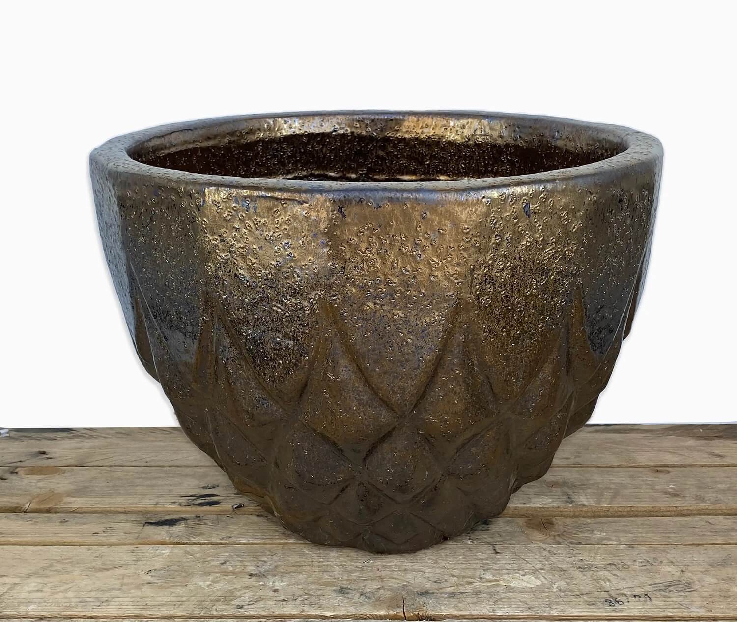 Stylish gold planter ideal for home or office decor