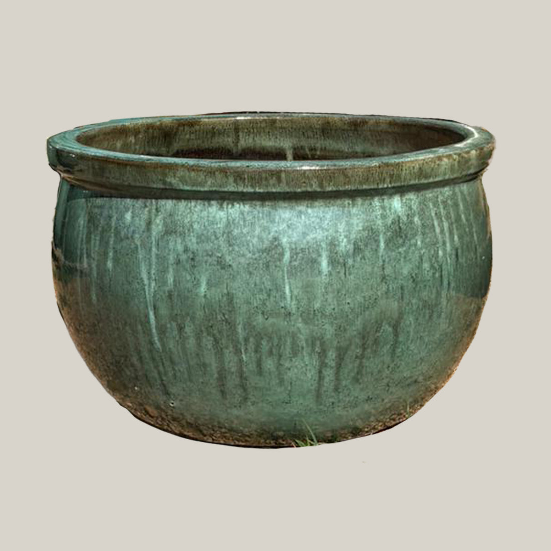 6114H85  - Musty Green Wide Bowl Planter