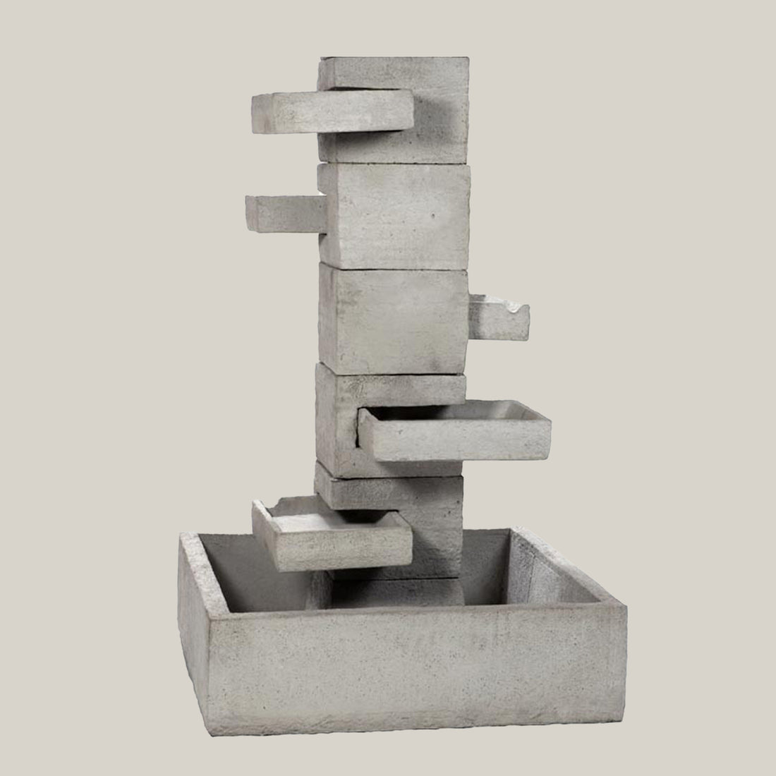 Concrete 5-Tier Tray Fountain