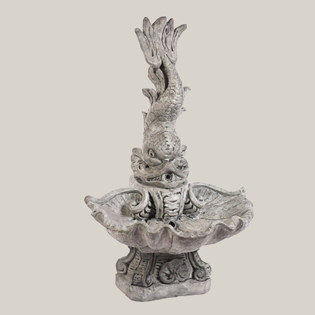 Concrete Oriental Fish Fountain