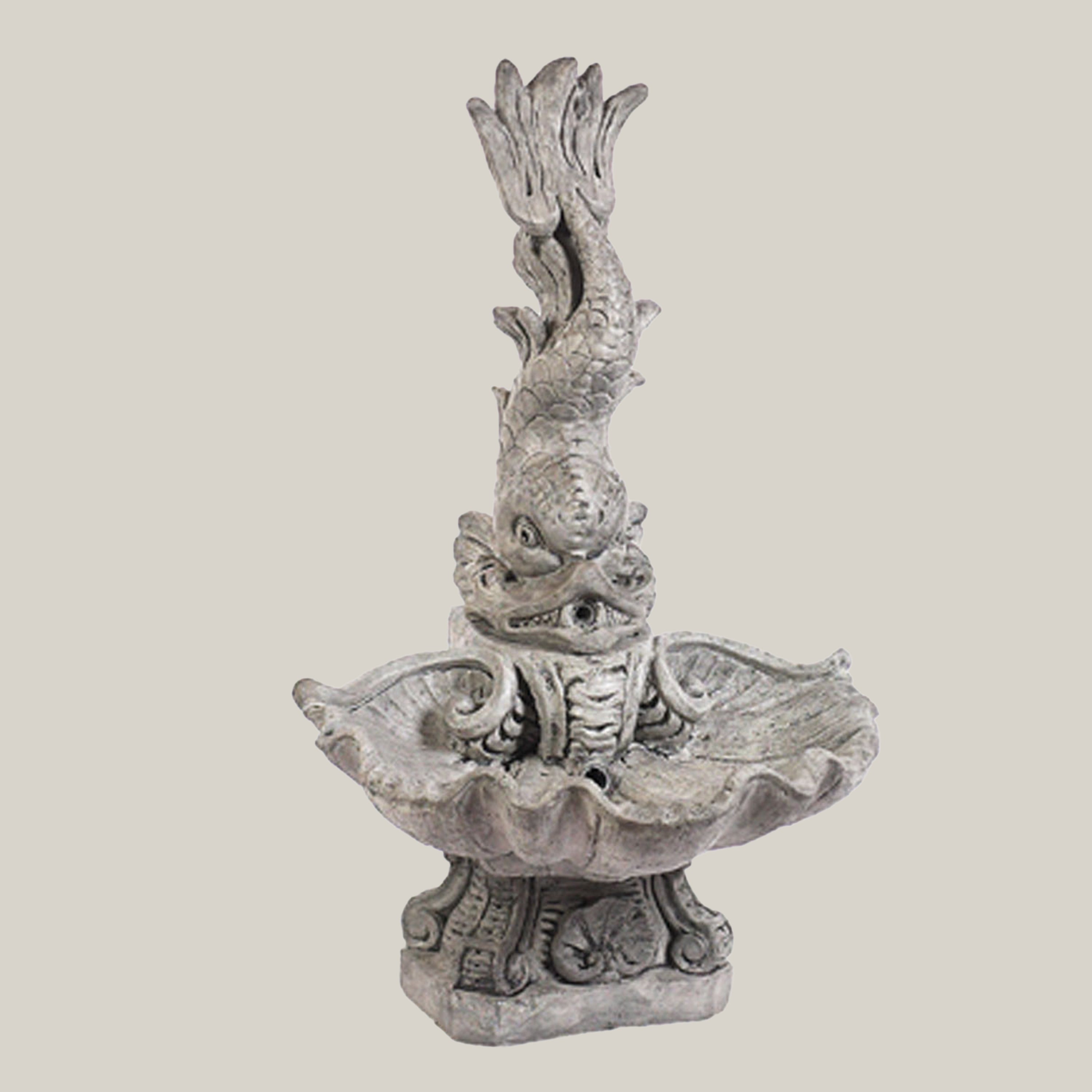 Concrete Oriental Fish Fountain