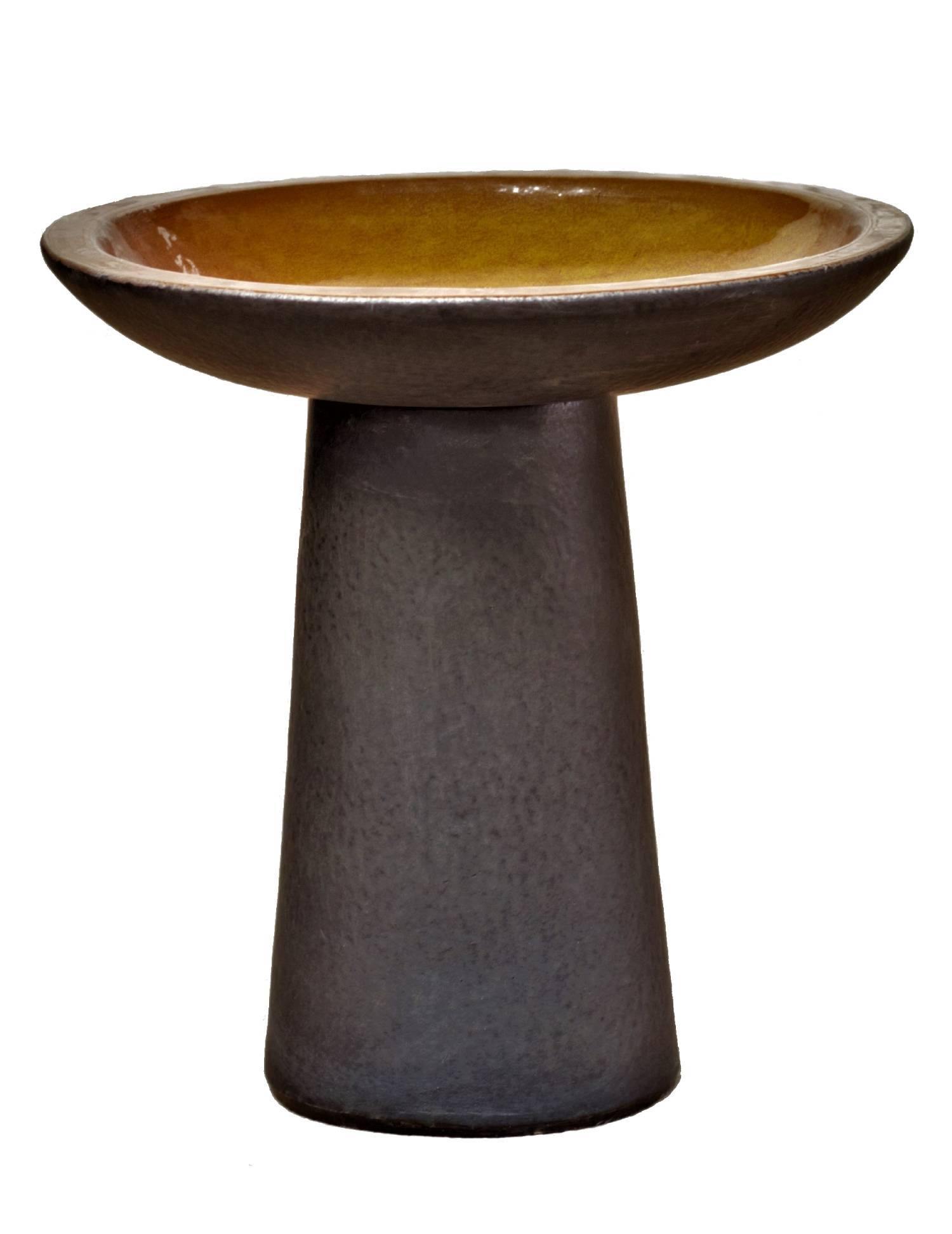 Pumpkin Spice Ceramic Bird Bath | Ten Thousand Pots