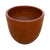 Tropical Orange Tapered Round Ceramic Planter