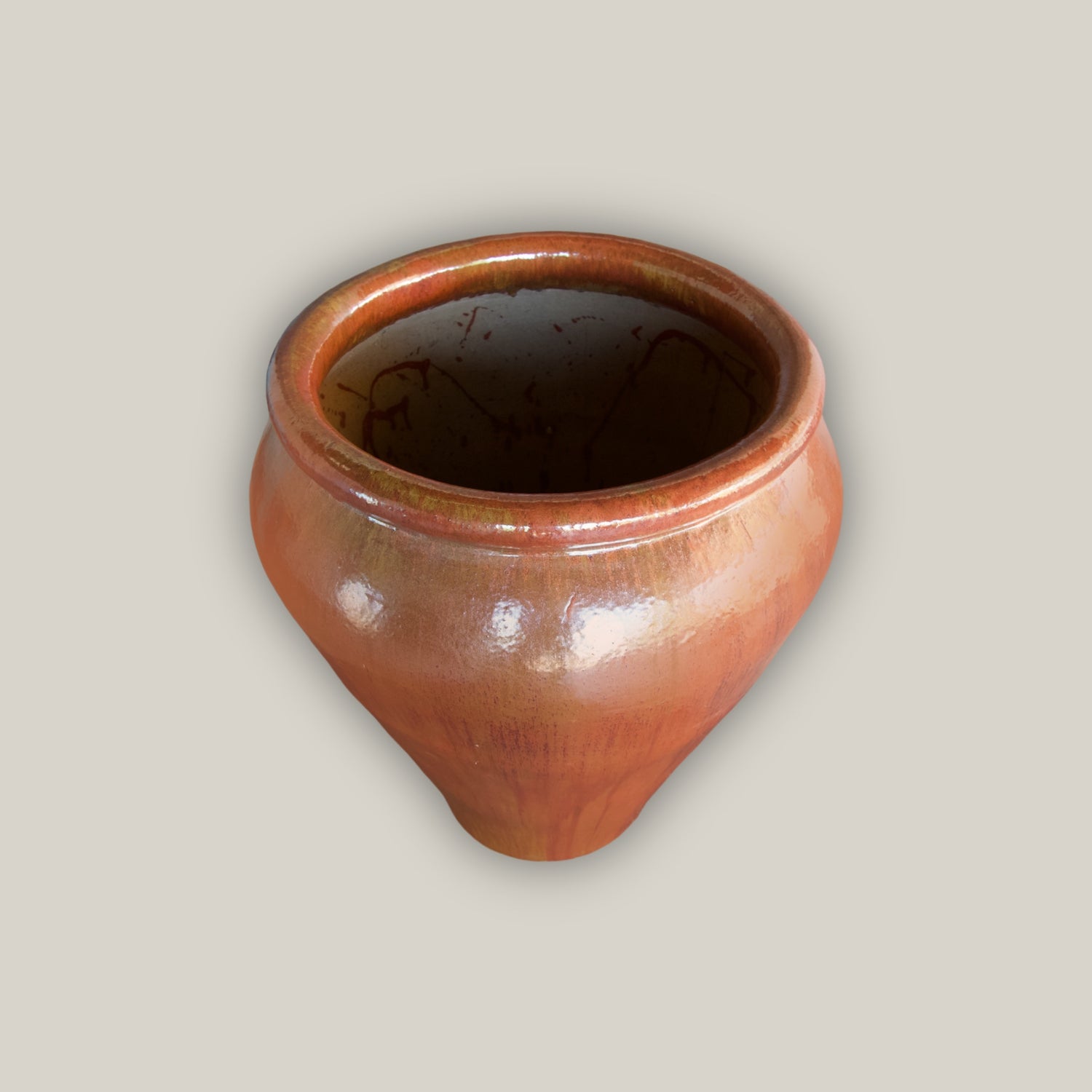 large copper indoor plant pots Copper Palace Extra Large High-Fired Ceramic Planter