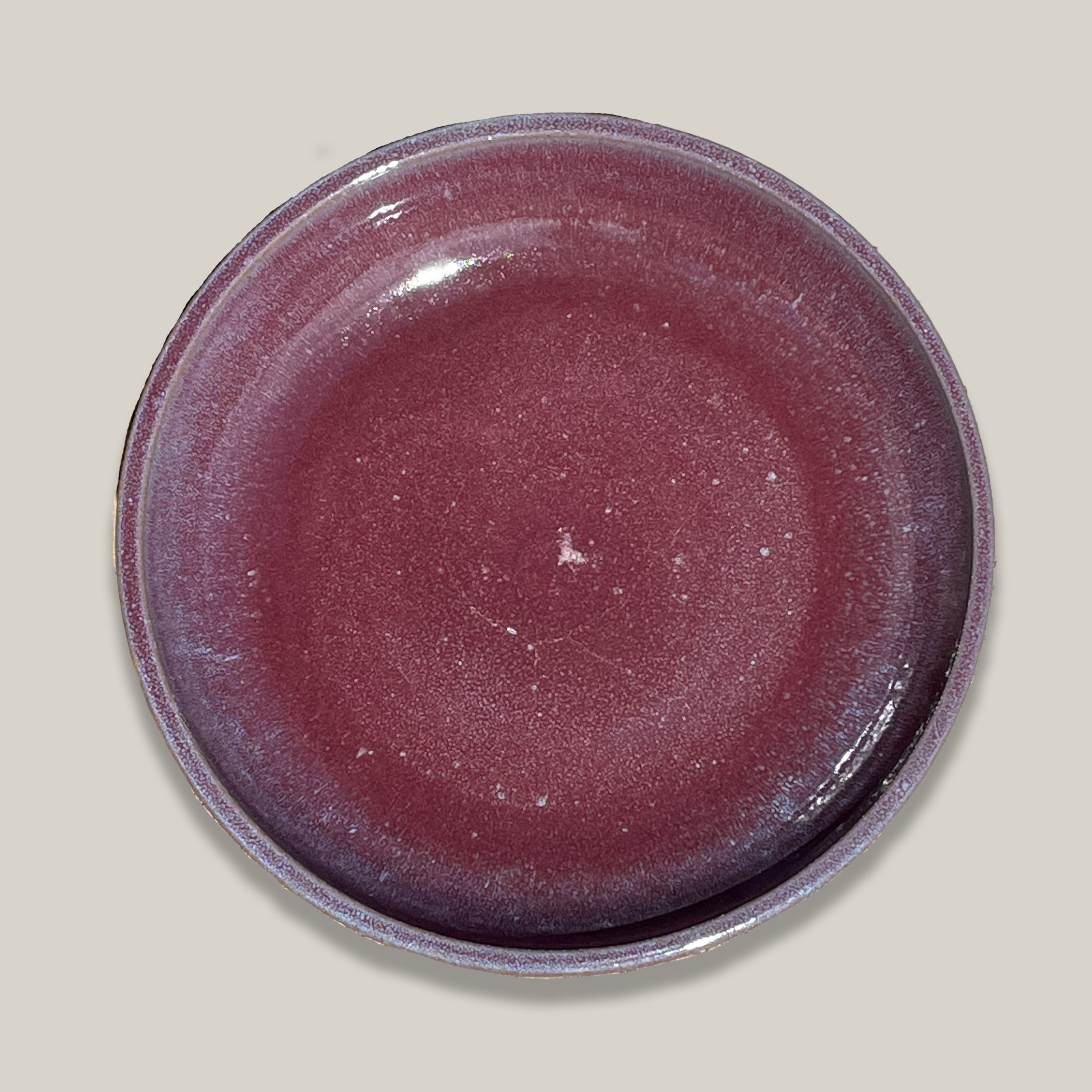 3106L72TFFS - Ceramic Bird Bath Bowl - Falling Purple