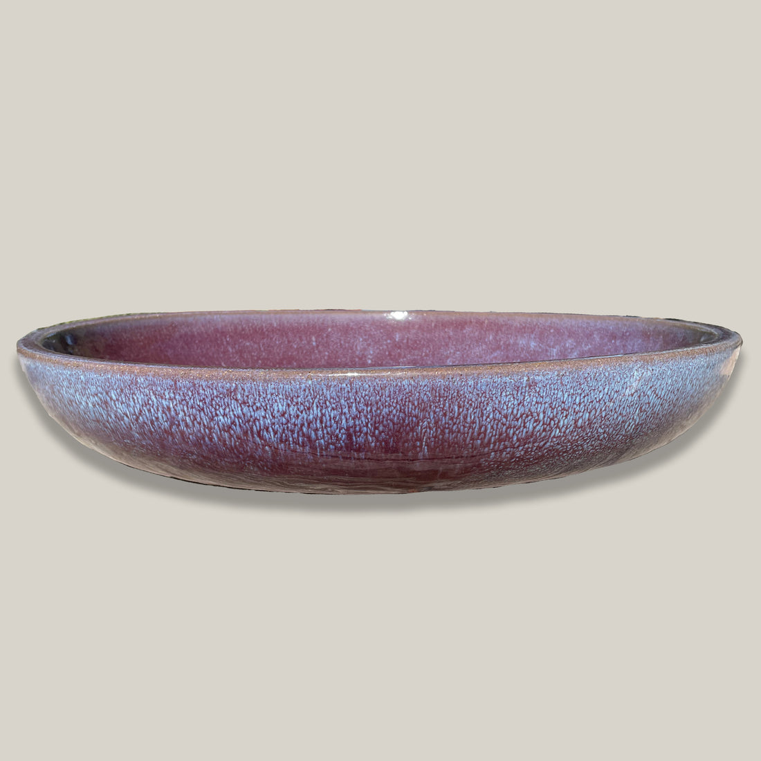 3106L72TFFS - Ceramic Bird Bath Bowl - Falling Purple
