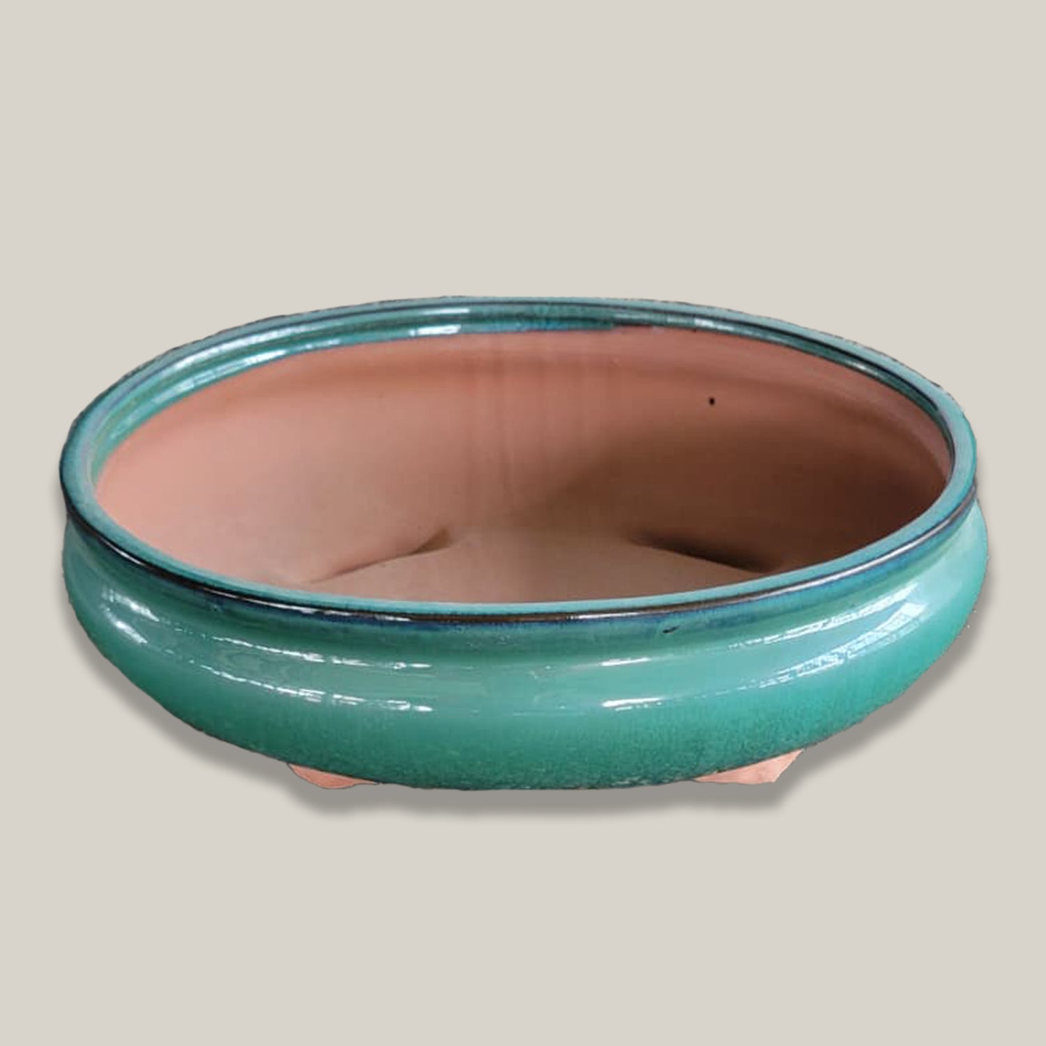 3113L5 - Jade Round Ceramic Bonsai Planter