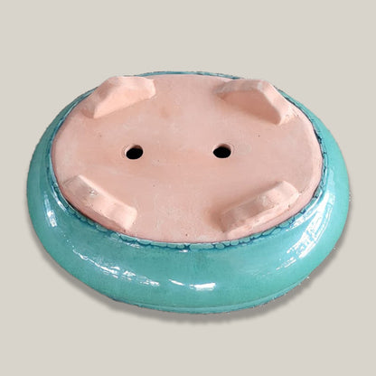 3113L5 - Jade Round Ceramic Bonsai Planter