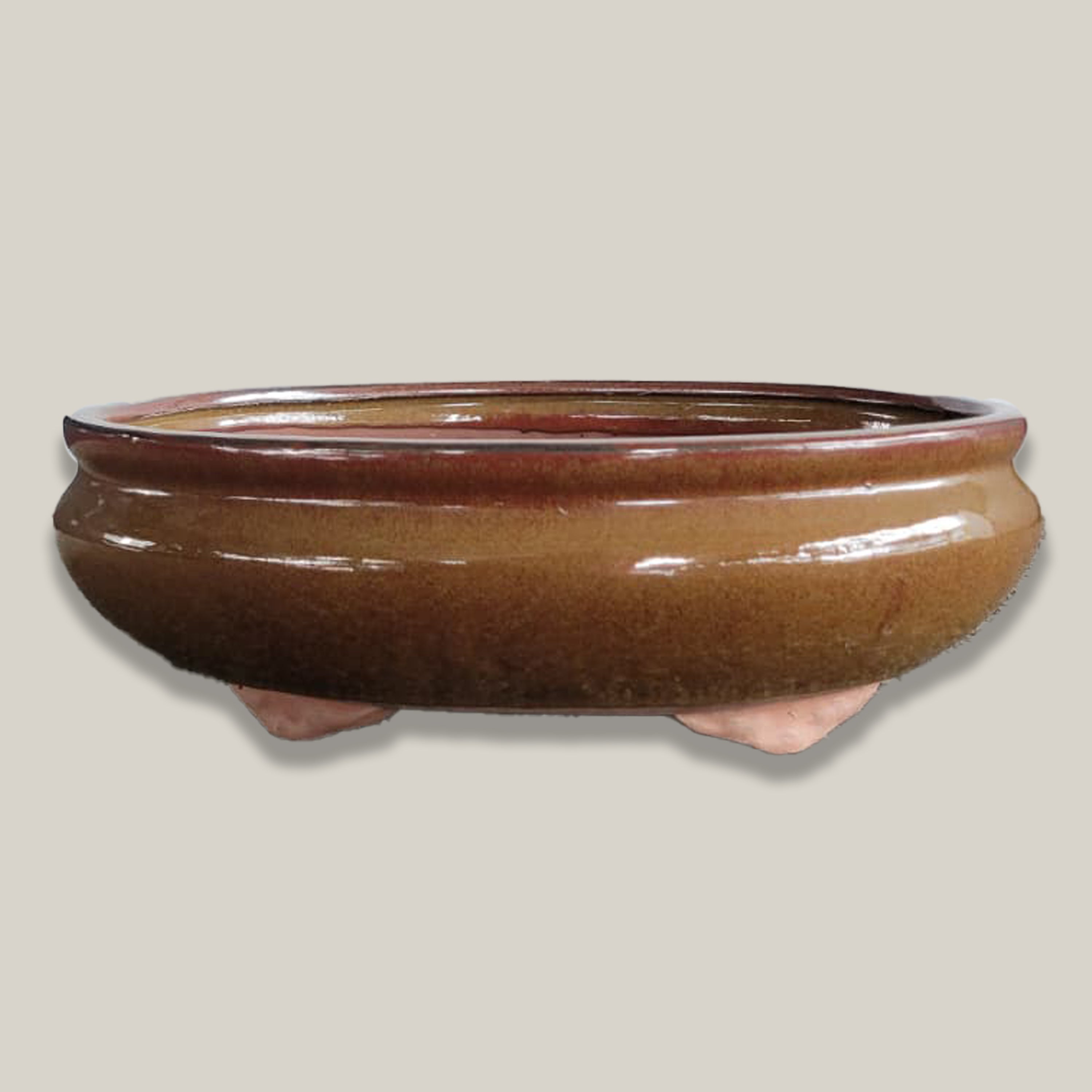 3113L9 - Oxide Round Ceramic Bonsai Planter