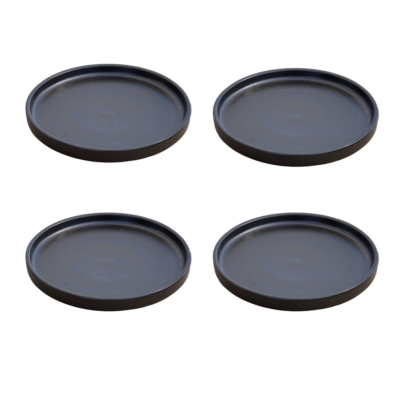 Round Black Ceramic Clay Plant Saucer
