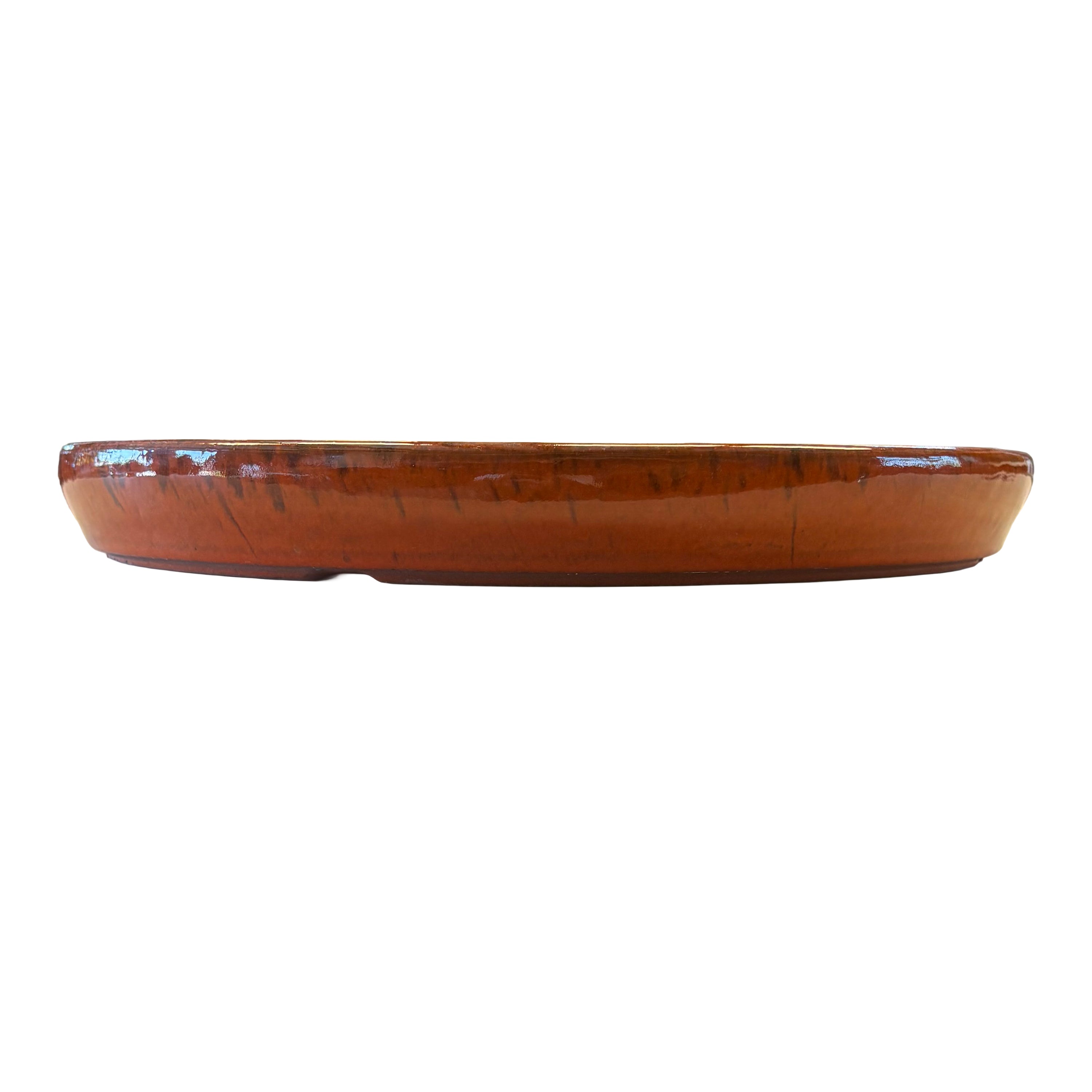 Tropical Orange Ceramic Clay Plant Saucer