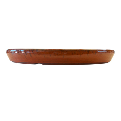 Tropical Orange Ceramic Clay Plant Saucer