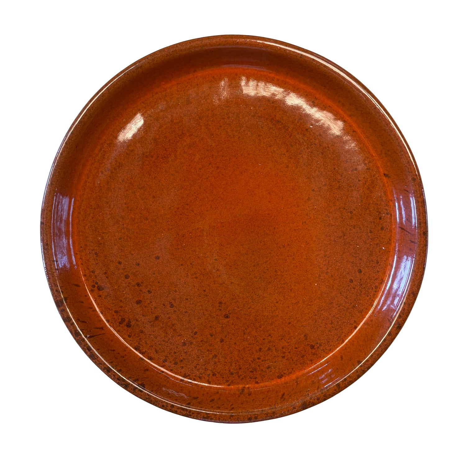 Tropical Orange Ceramic Clay Plant Saucer