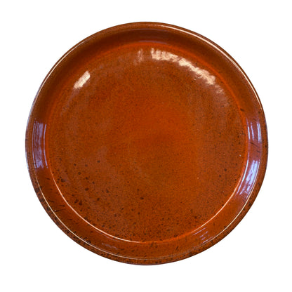 Tropical Orange Ceramic Clay Plant Saucer