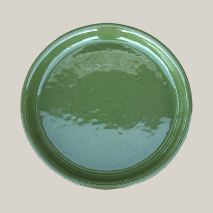 3125L39FS - Round | Atomic Green Ceramic Plant Saucer | High Fired Ecofriendly Clay - Sizes 11.5"-19.5"