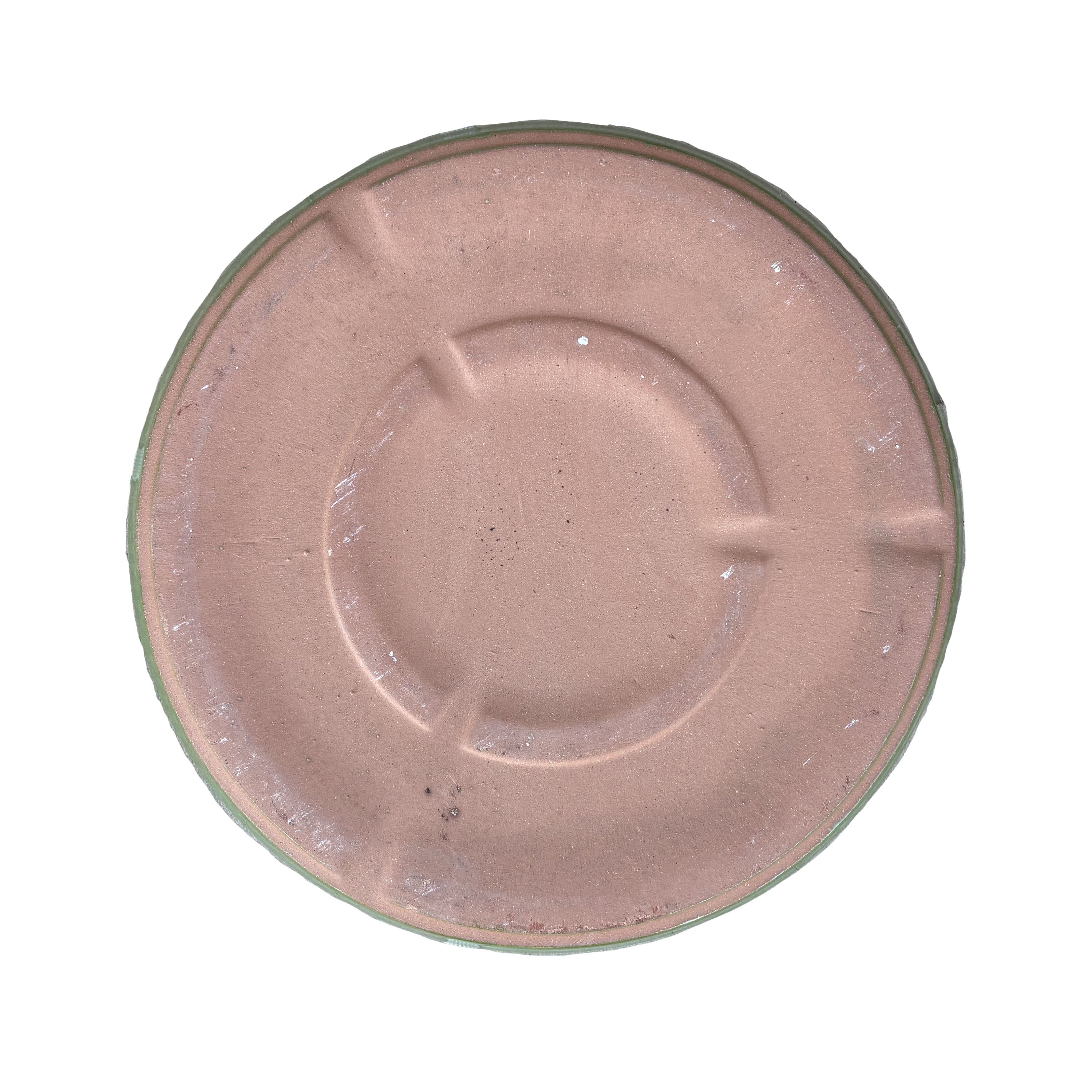 Round Atomic Green Ceramic Clay Plant Saucer