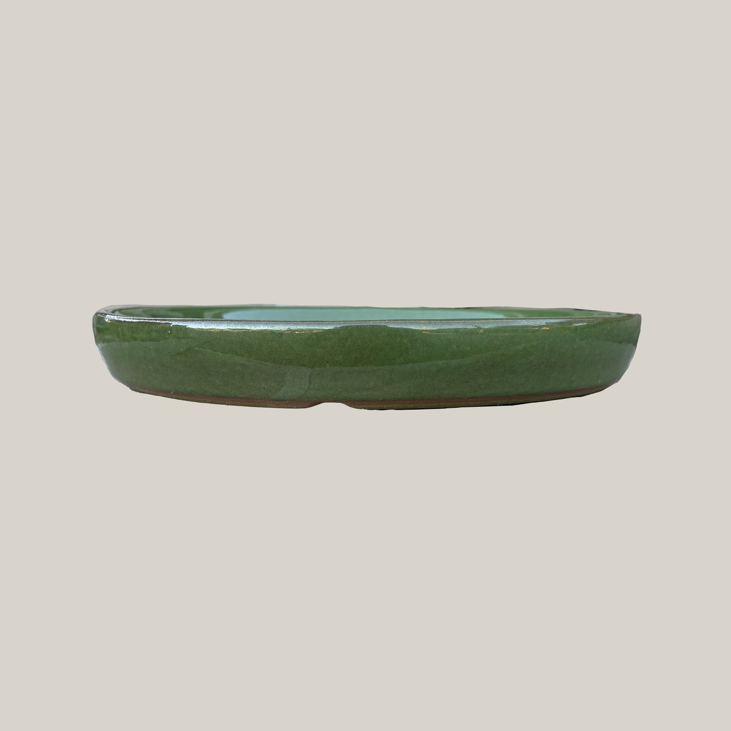 3125L39FS - Round | Atomic Green Ceramic Plant Saucer | High Fired Ecofriendly Clay - Sizes 11.5"-19.5"